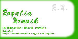 rozalia mravik business card